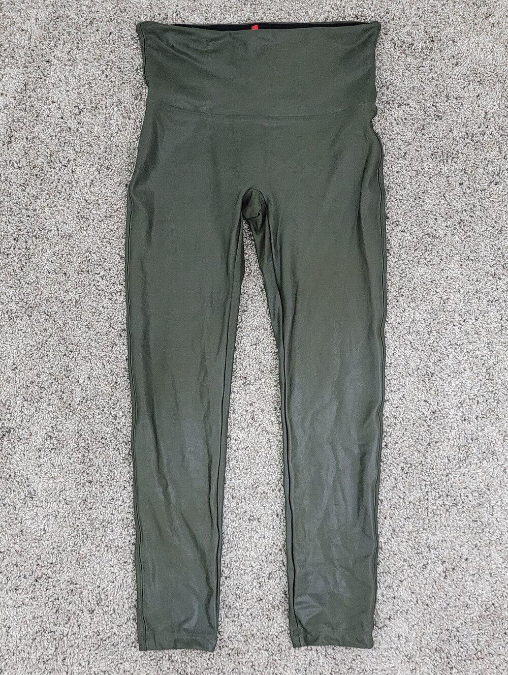 Spanx Faux Leather Moto Leggings Womens Large
